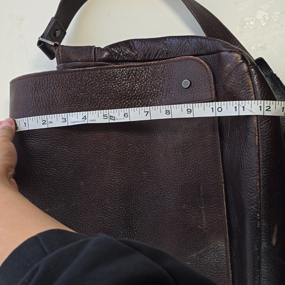 Kenneth Cole Brown Leather Messenger Bag - Picture 13 of 13